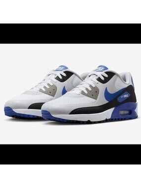 Nike Air Max 90 G White Royal Blue Golf Shoes Men's Size 12.5 DX5999-141 NBY